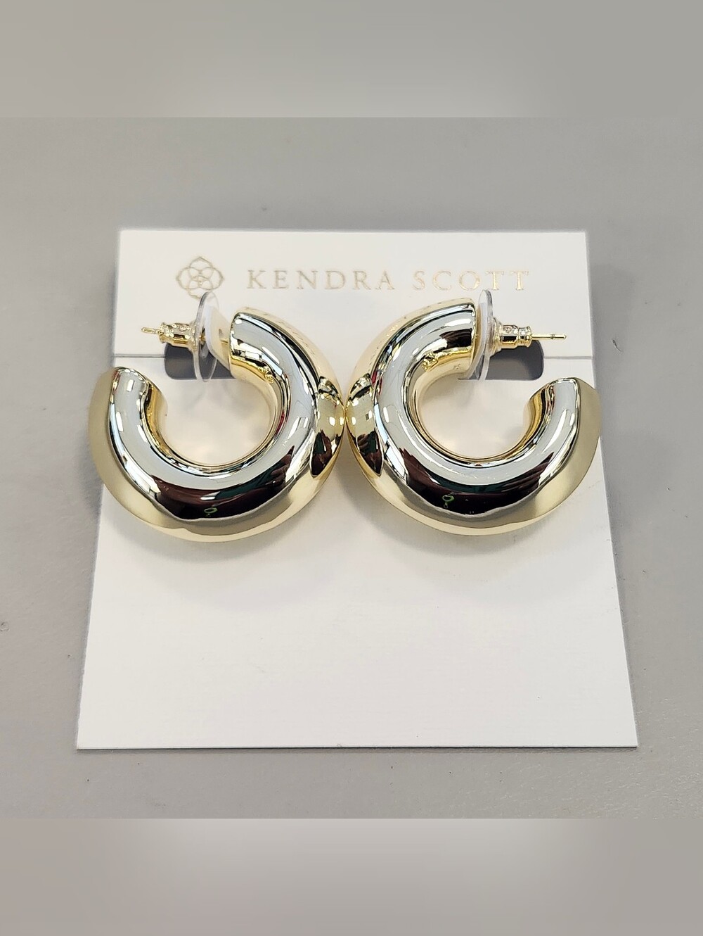 NWT Kendra Scott Gold-Tone Embry Thick Hoop Earrings